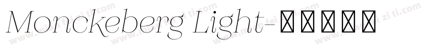 Monckeberg Light字体转换